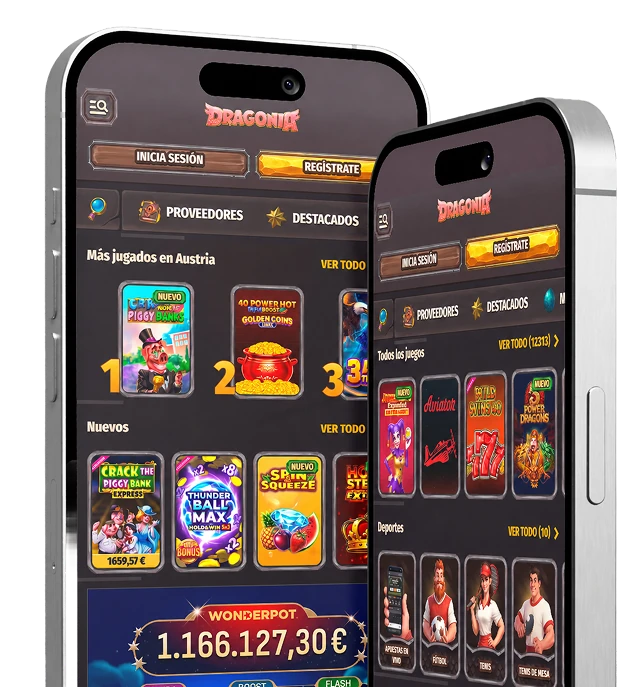 Banner de la app Casino Dragonia