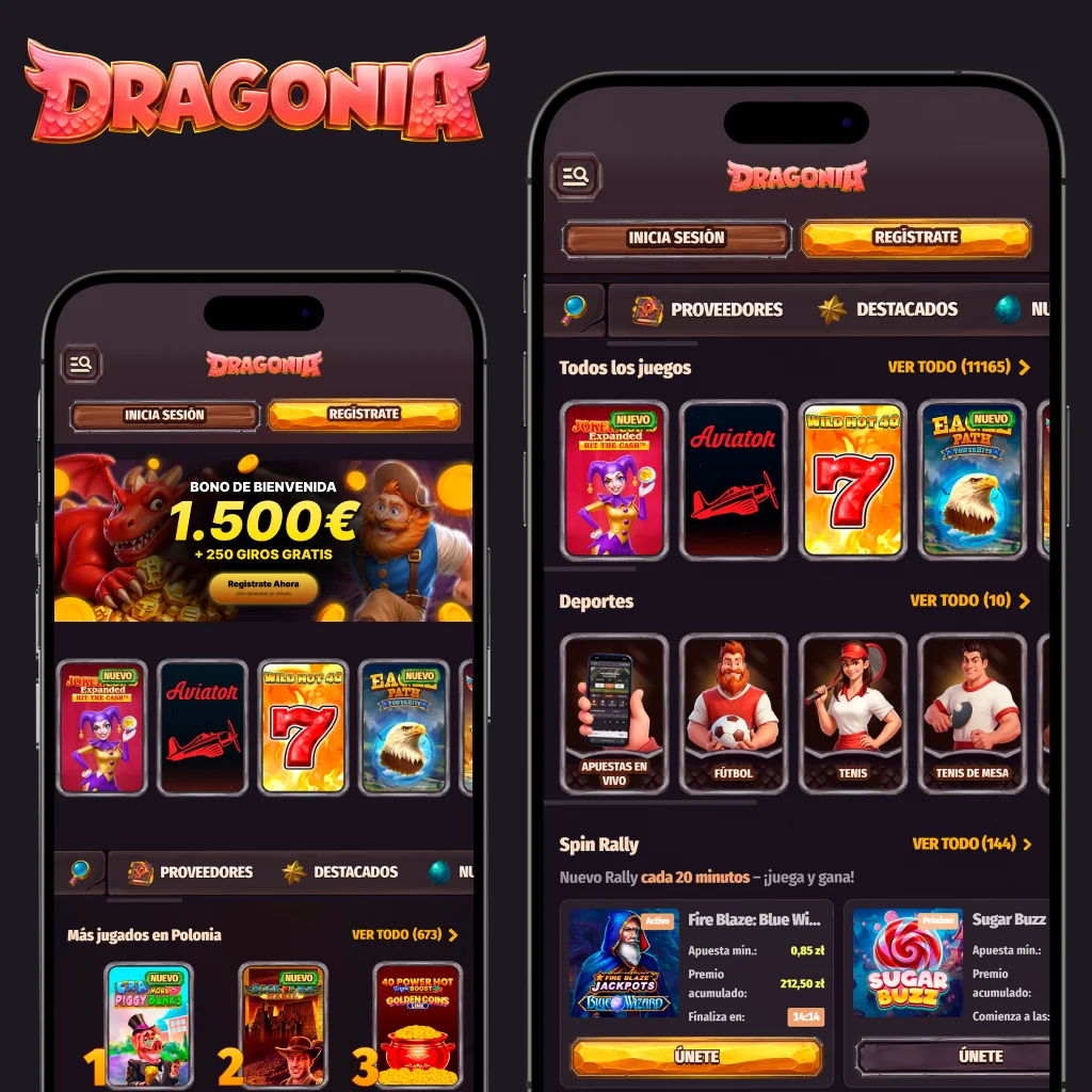 Inicio de sesión en Casino Dragonia